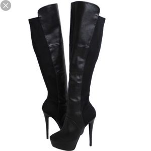 Steve Madden Black Over the Knee Boots